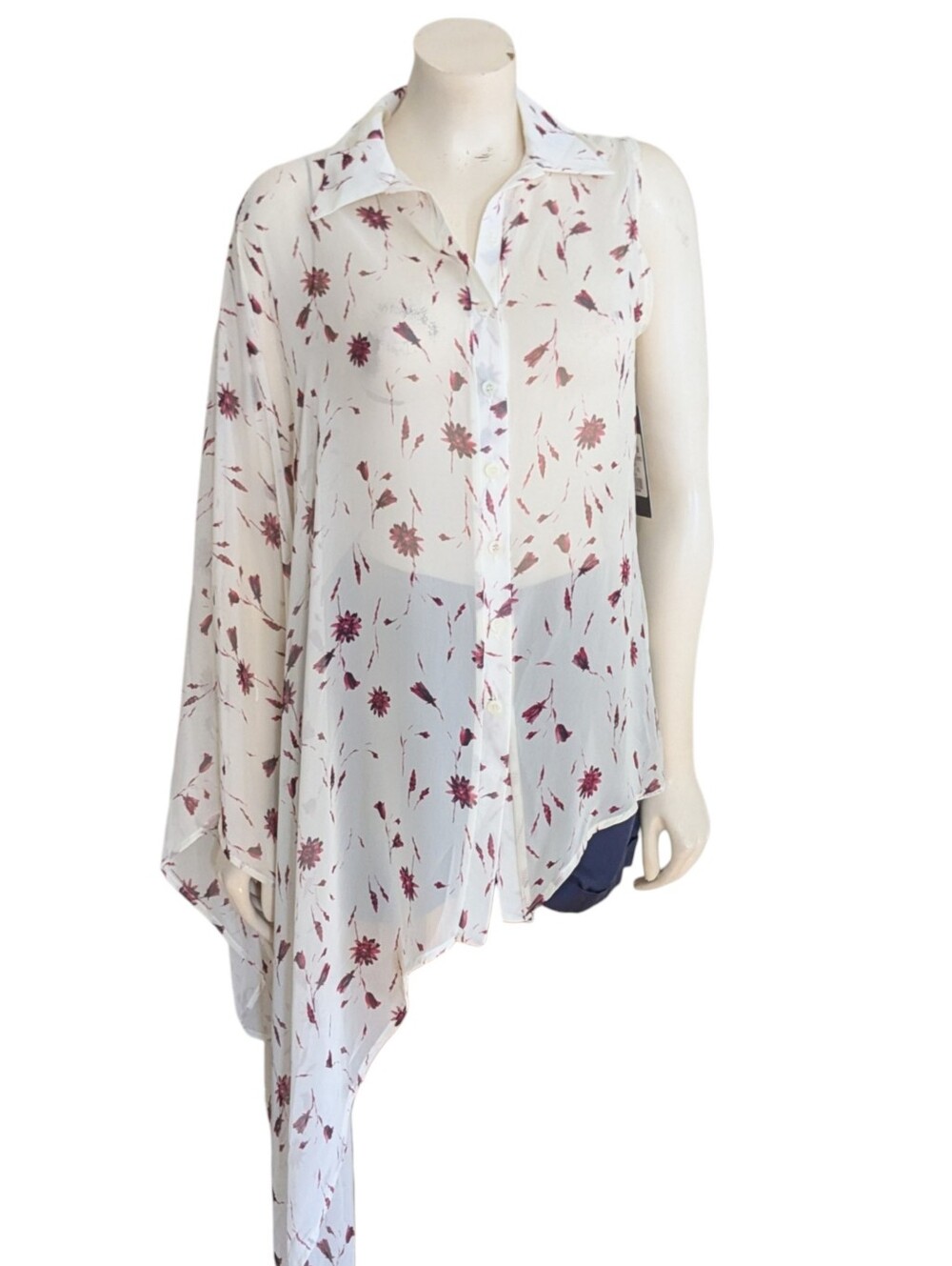 Akira Chicago Black Label One Sleeve Top Size Small